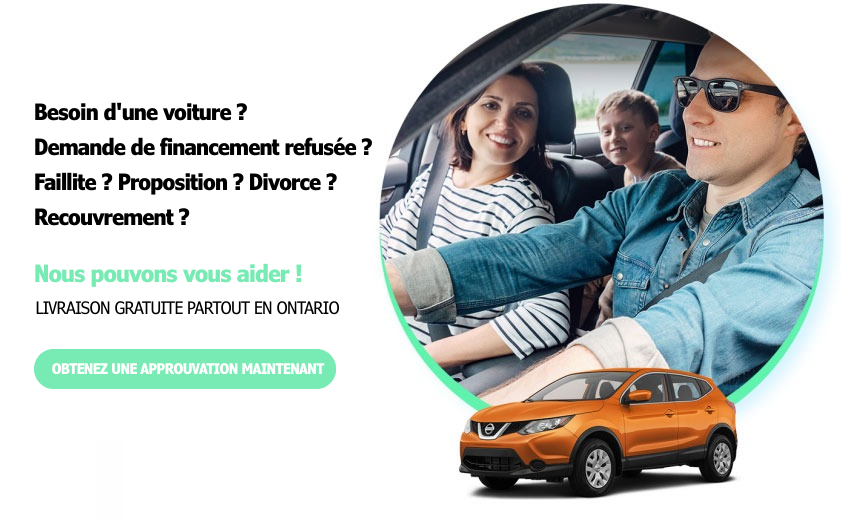 Besoin d'une voiture Demande de financement refusée Faillite Proposition Divorce Recouvrement